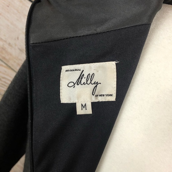 Milly New York Gray Wool Blend Dress w/ Bow Detail - Picture 6 of 8